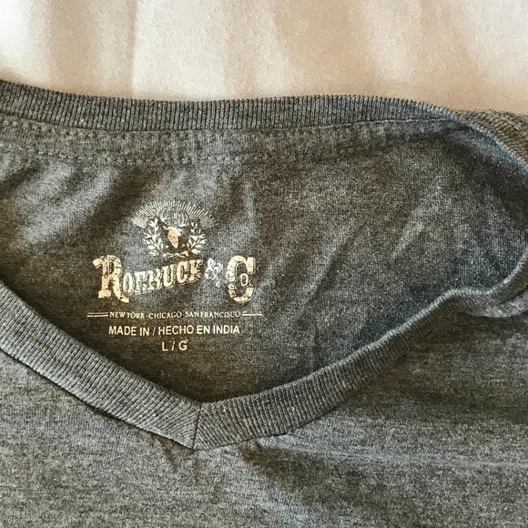 Roebuck & Co Grey Vintage T-Shirt - Picture 2 of 3